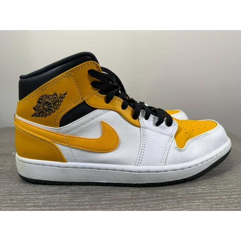Nike Air Jordan 1 Mid University Gold 554724-170 size 10.5